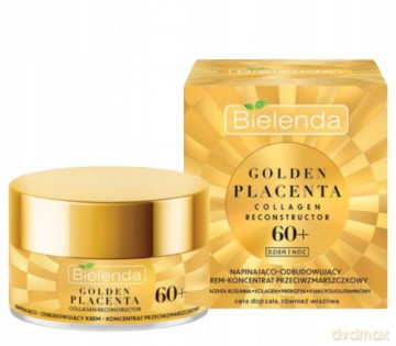 Bielenda Golden Placenta 60+ Napinająco - Odbudowujący Krem-koncentrat przeciwzmarszczkowy na dzień i noc 50 ml
