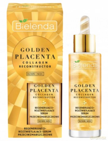 Bielenda Golden Placenta Regenerująco Rozświetlające Serum przeciwzmarszczkowe na dzień i noc 30g