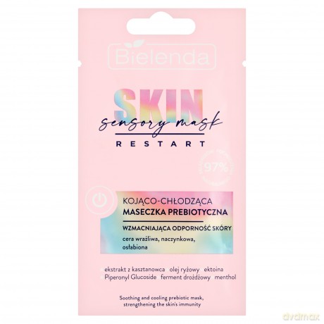 Bielenda Skin Restart Sensory Mask Kojąco Chłodząca Maseczka prebiotyczna - wzmacniająca odporność skóry 8g