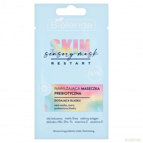 Bielenda Skin Restart Sensory Mask Nawilżająca Maseczka prebiotyczna - dodająca blasku 8g