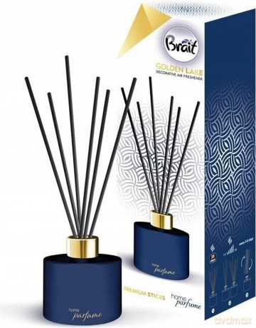 Brait Home Parfum Sticks Patyczki odświeżające + Olejek Golden Lake 100 ml