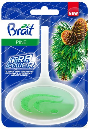Brait Xtra Power Kostka toaletowa do WC w koszyku - Pine 40g