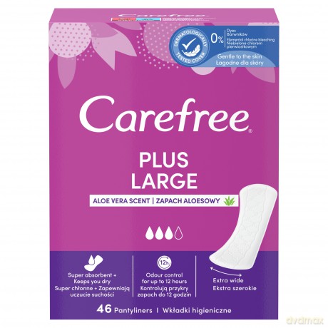 Carefree Plus Large Aloe Wkładki higieniczne-46szt