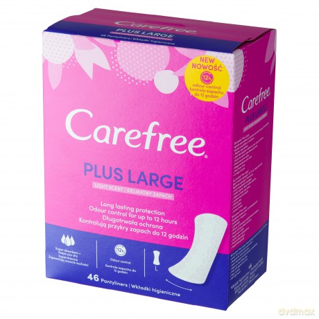 Carefree Plus Large Wkładki higieniczne Light Scent - delikatny zapach-46szt