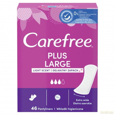 Carefree Plus Large Wkładki higieniczne Light Scent - delikatny zapach-46szt