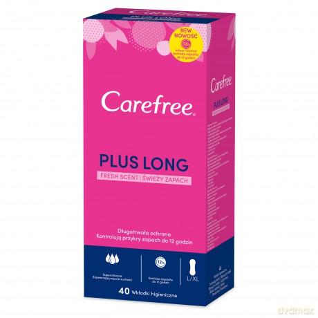 Carefree Plus Long Wkładki higieniczne Fresh Scent - świeży zapach-40szt