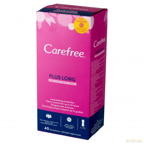 Carefree Plus Long Wkładki higieniczne Fresh Scent - świeży zapach-40szt