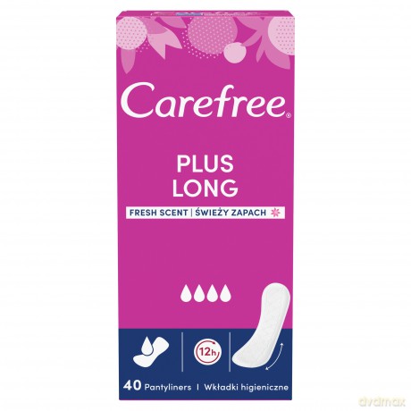 Carefree Plus Long Wkładki higieniczne Fresh Scent - świeży zapach-40szt