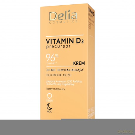 Delia Cosmetics Vitamin D3 Precursor Krem silnie rewitalizujący do okolic oczu na dzień i noc 15ml