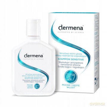 Dermena Hair Care Sensitive Szampon do wrażliwej skóry głowy, hamujący wypadanie włosów 200 ml