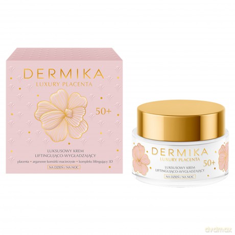 Dermika Luxury Placenta 50+ Luksusowy Krem liftingująco - wygładzający na dzień i noc 50 ml