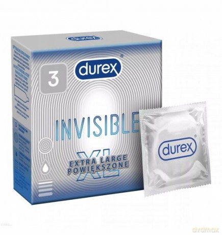 Durex Prezerwatywy Invisible XL Powiększone 3 szt.