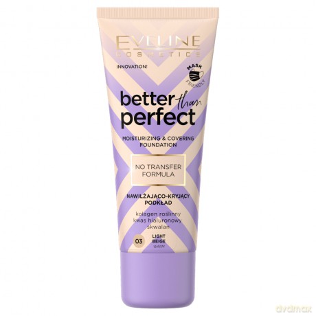 Eveline Better Than Perfect Podkład nawilżająco-kryjący nr 03 Light Beige 30 ml