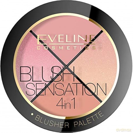 Eveline Blush Sensation 4in1 Zestaw róży do twarzy 12g
