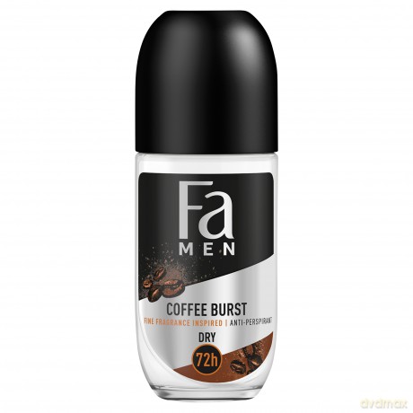 Fa Men Coffee Burst Dezodorant anti-perspirant roll-on 72H dla mężczyzn 50 ml