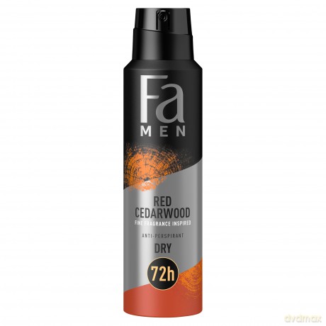 Fa Men Red Cedarwood Dezodorant anti-perspirant w sprayu 72H dla mężczyzn 150 ml