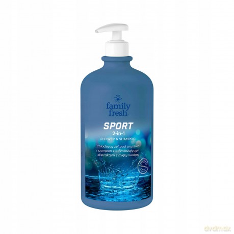 FAMILY FRESH Chłodzący Żel pod prysznic 2in1 Sport 1000 ml