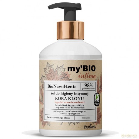 Farmona my`BIO Intima Emulsja do higieny intymnej Kora Klonu - łagodzi uczucie suchości 250 ml
