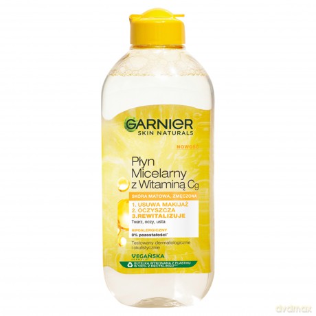 Garnier Skin Naturals Vitamin C Płyn micelarny Witamina Cg - do skóry matowej i zmęczonej 400 ml
