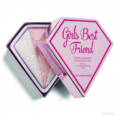 I Heart Revolution Triple Baked Highlighter Potrójny rozświetlacz Girls Best Friend 10g