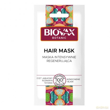 L`BIOTICA Biovax Botanic Maska do włosów intensywnie regenerująca - Wzmocnienie i Blask 20 ml - saszetka