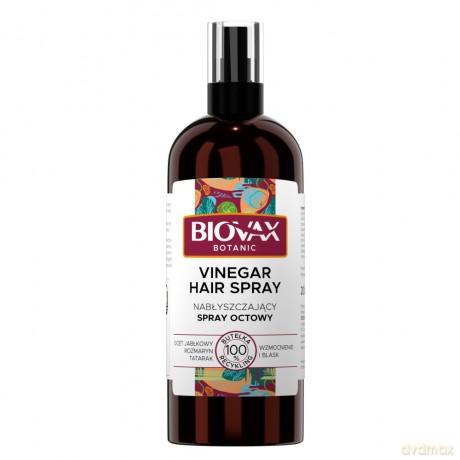 L`BIOTICA Biovax Botanic Nabłyszczający Spray octowy do włosów - ocet jabłkowy,rozmaryn i tatarak 200 ml
