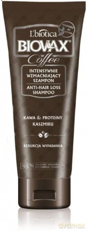 L`BIOTICA Biovax Glamour Coffee Szampon do włosów intensywnie wzmacniający - Kawa i Proteiny Kaszmiru 200 ml