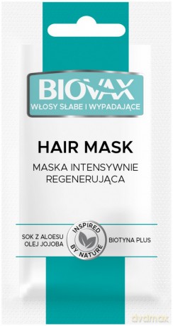L`BIOTICA Biovax Hair Mask Maska do włosów intensywnie regenerująca -Włosy słabe i wypadające 20 ml - saszetka