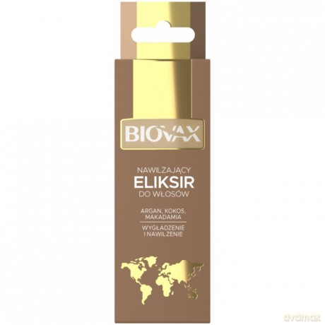 L`BIOTICA Biovax Hair Nawilżający Eliksir do włosów - Wygładzenie i Nawilżenie 15ml