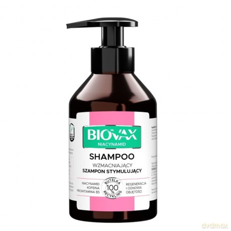 L`BIOTICA Biovax Niacynamid Wzmacniający Szampon stymulujący z niacynamidem 200 ml