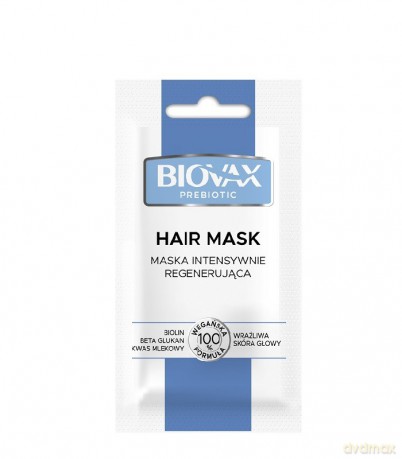 L`BIOTICA Biovax Prebiotic Maska intensywnie regenerująca do wrażliwej skóry głowy 20 ml - saszetka