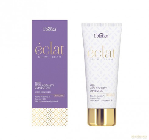L`BIOTICA Eclat Glow Cream Krem wygładzający zmarszczki z Retinolem na dzień i noc 50 ml