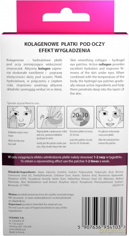 L`BIOTICA Kolagenowe Płatki pod oczy - Wygładzanie Zmarszczek-3x2szt