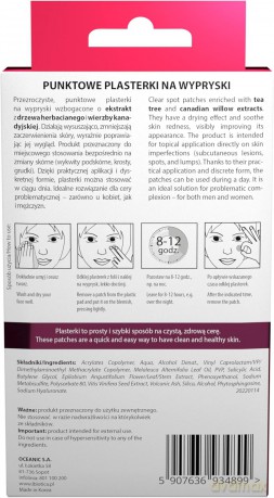 L`BIOTICA Punktowe Plasterki na wypryski - precyzyjne działanie na trądzik 3x12szt