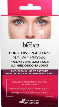L`BIOTICA Punktowe Plasterki na wypryski - precyzyjne działanie na trądzik 3x12szt