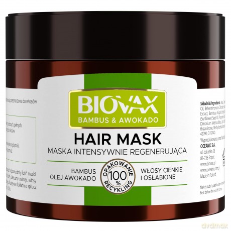 LB Biovax Maska d/wł. 250 ml Bambus+Avocado#