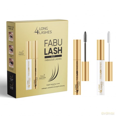 Long 4 Lashes Fabulash Set - (Step 1-Primer 9ml+ Step 2-Mascara 10g)