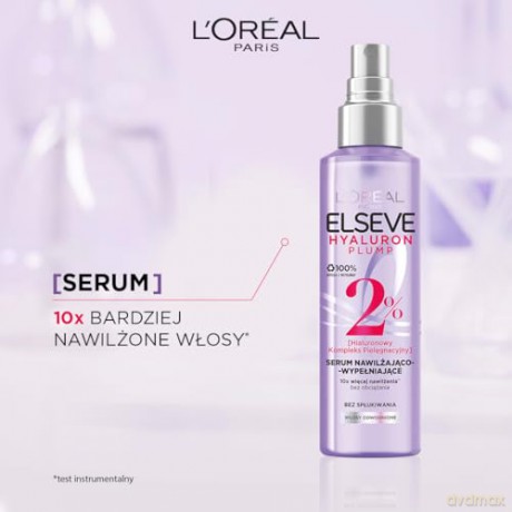 Loreal Elseve Hyaluron Plump 2% Serum nawilżająco-wypełniające do włosów odwodnionych 150 ml