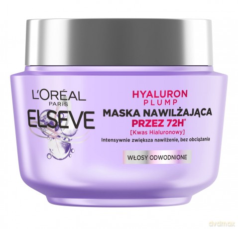 Loreal Elseve Hyaluron Plump Maska nawilżająca (przez 72H) do włosów odwodnionych 300 ml
