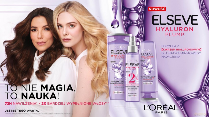 Loreal Elseve Hyaluron Plump Maska nawilżająca (przez 72H) do włosów odwodnionych 300 ml