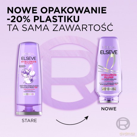 Loreal Elseve Hyaluron Plump Odżywka nawilżająco-scalająca (przez 72H) do włosów odwodnionych 200 ml