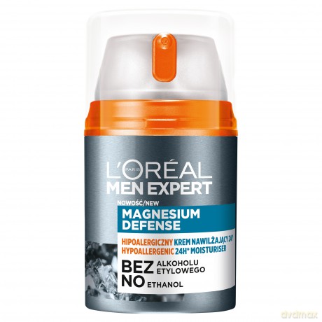 Loreal Men Expert Hipoalergiczny Krem nawilżający 24H* Magnesium Defence 50 ml