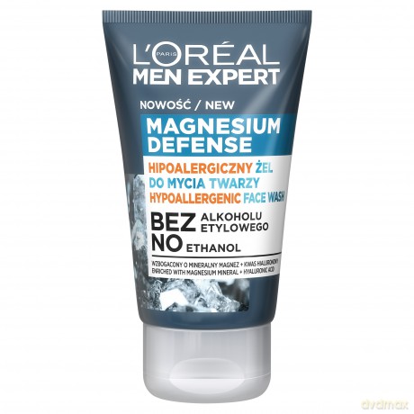 Loreal Men Expert Hipoalergiczny Żel do mycia twarzy Magnesium Defence 100 ml