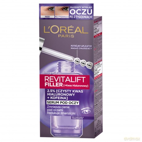 Loreal REVITALIFT FILLER [HA] Serum pod oczy redukujące zmarszczki 20 ml
