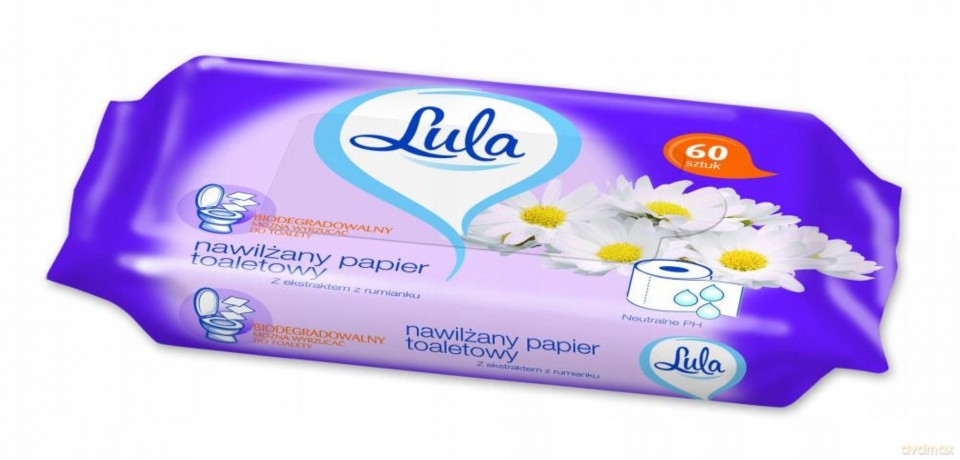 LULA Nawilżany papier toaletowy z ekstraktem z rumianku-60szt