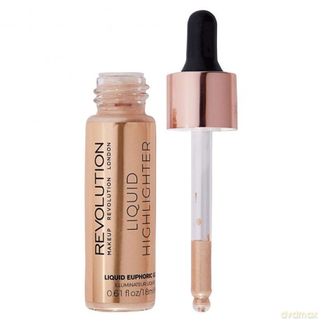 Makeup Revolution Liquid Highlighter Rozświetlacz w płynie Euphoric Gold 18ml