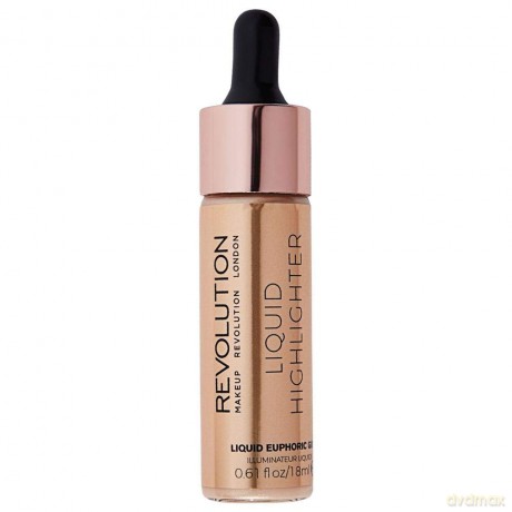 Makeup Revolution Liquid Highlighter Rozświetlacz w płynie Euphoric Gold 18ml
