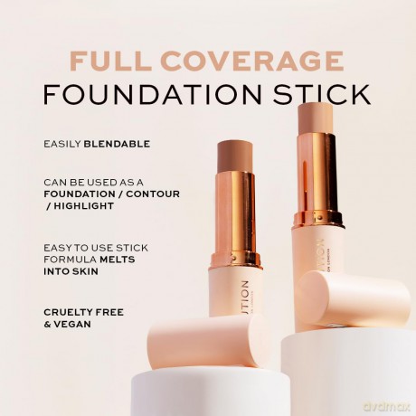 Makeup Revolution, Podkład do twarzy w sztyfcie Fast Base Stick Found F2, 6,2 g