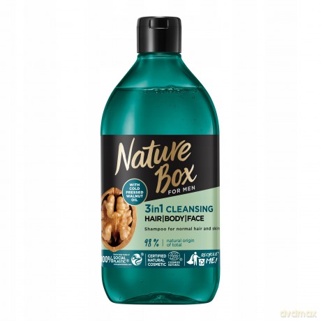 Nature Box for Men Szampon przeciwłupieżowy do włosów ,skóry głowy i brody 3w1 385ml