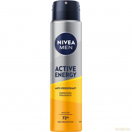 Nivea Dezodorant ACTIVE ENERGY 72H spray męski 250 ml
